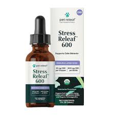 Pet Releaf USDA Organic Stress Releaf 600mg CBD Oil for Medium & Large Dogs