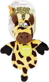 Hear Doggy Flattie Ultrasonic Sound Giraffe Dog Toy