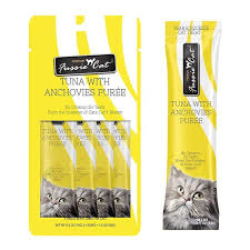 Fussie Cat Tuna & Anchovies Puree, 4ct