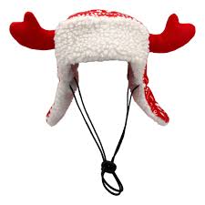 Huxley & Kent Red Fairisle Antler Hat, L