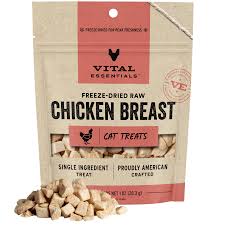 Vital Essentials Freeze-Dried Chicken Breast  Cat Treats, 1oz