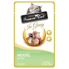 Fussie Cat Premium Pouch Mackerel In Gravy, 2.47oz