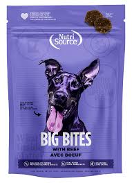 Nutrisource GF Big Bites Beef Dog Treats, 14oz