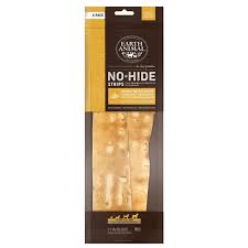 Earth Animal No Hide Peanut Butter Strips, 4pk