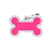 MyFamily Glam Big Bone ID Tag, Pink