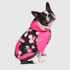 Canada Pooch Whatever The Weather Floral Hoodie, Size 14