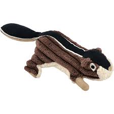 Tall Tails Dog Plush Squeaker Chipmunk Brown Dog Toy, 5''