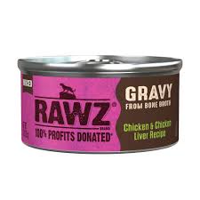 Rawz Minced Gravy Chicken & Liver Canned Cat Food, 3oz