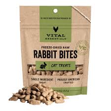 Vital Essentials Freeze Dried Rabbit Bites Cat Treats, 1.1oz