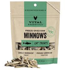 Vital Essentials Freeze Dried Minnows Cat Treats, 1oz