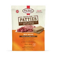 Primal Frozen Beef Patties 6lb Dog