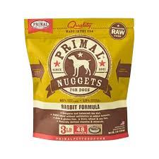 Primal Frozen Rabbit Nuggets 3lb Dog