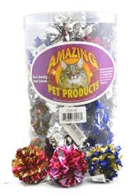Amazing Pet Products Cat Mylar Crinkle Ball Toy, 48ct