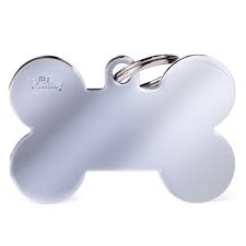 MyFamily Basic Chrome XL Bone ID Tag, Brass