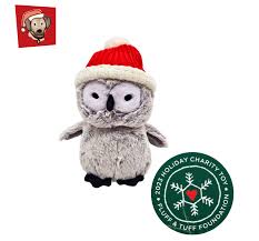 Fluff & Tuff Holiday Frosty Owl Dog Toy