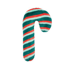Fluff & Tuff Holiday Candy Cane Dog Toy, XS