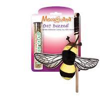 Meowijuana Get Buzzed Bee Wand Cat Toy