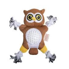 Territory 2-in-1 Fetch & Tug Owl Dog Toy