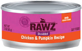 Rawz Shredded Chicken & Pumpkin Canned Cat Food, 3oz