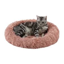 Best Friends by Sheri Donut Shag 21X19 Cat Bed, Dusty Rose