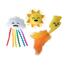 PetShop Fringe Studio Purr-fect Weather Cat Toy, 3pk