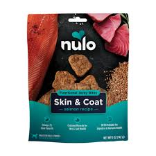 Nulo Dog Functional GF Skin & Coat Salmon Jerky Treats, 5oz