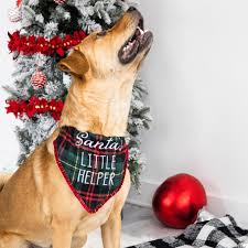 Santa's Little Helper Dog Bandana