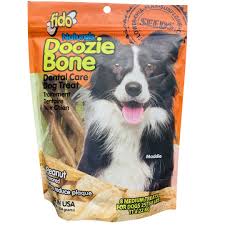 Fido Doozie Dental Bone, Peanut Butter, Medium, 8pk