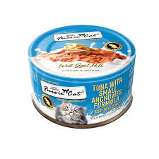 Fussie Cat Premium Tuna Small Anchovies in Goat Milk, 2.47oz