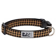 RC Pet Clip Collar, Houndstooth Toffee, S