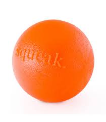 Planet Dog Squeak Dog Ball, Orange