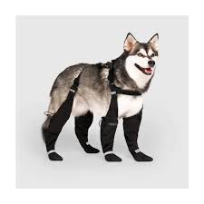 Canada Pooch Suspender Boots, Black, Long, Size 4