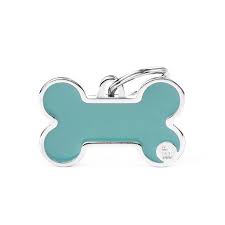MyFamily Basic Aluminum Big Bone ID Tag, Light Blue