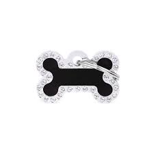 MyFamily Glam Small Bone ID Tag, Black