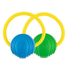 Project Hive Looped Green & Blue Small Balls Dog Toy, 2pk