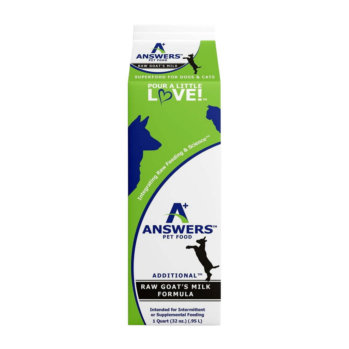 Answers Additional Raw Goat Milk, Quart (32oz)