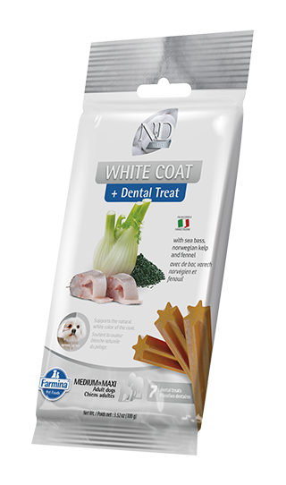 Farmina N&D White Coat Sea Bass Dental Treat Med/Maxi, 100g
