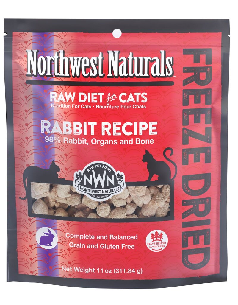 Northwest Naturals Freeze Dried Rabbit Nibbles Cat Food, 11oz