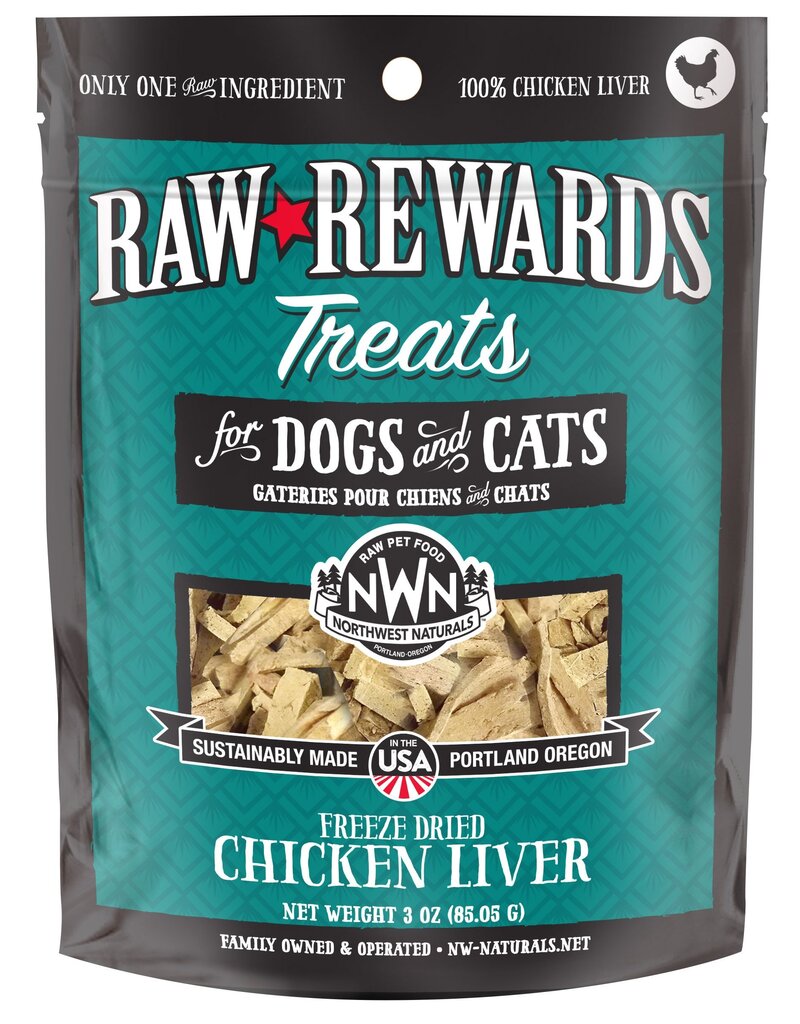 Northwest Naturals Raw Rewards Treats Chicken Liver, 3oz