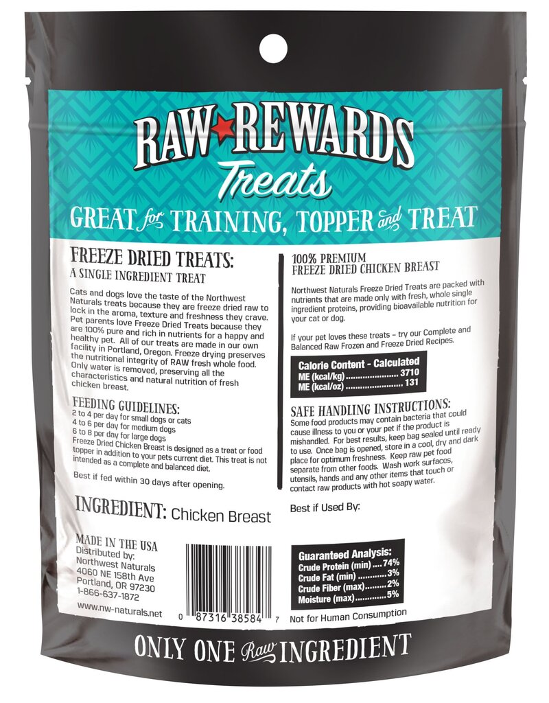 Northwest Naturals Raw Rewards Treats Chicken Breast, 3oz