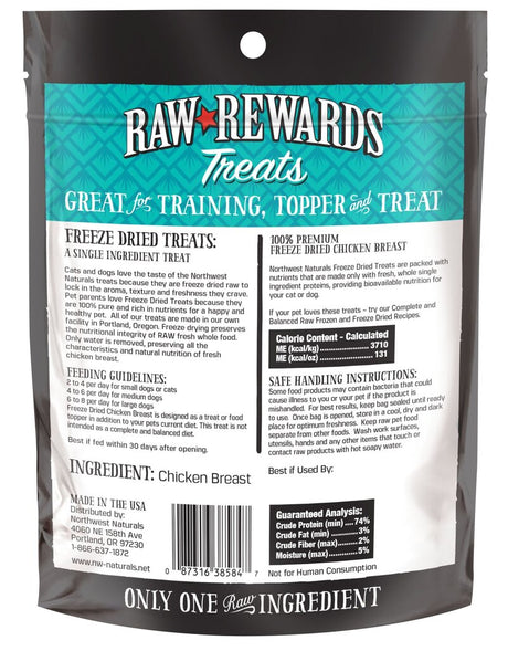 Northwest Naturals Raw Rewards Treats Chicken Breast, 3oz