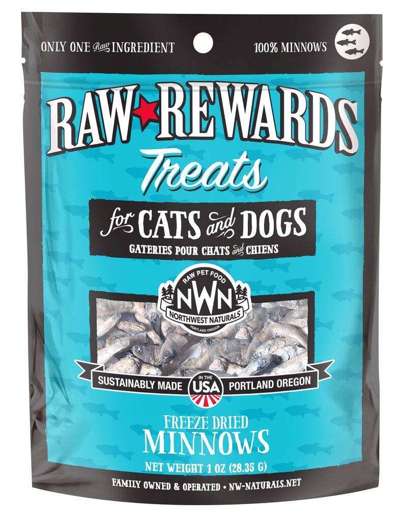 Northwest Naturals Raw Rewards Treats Minnows, 1oz