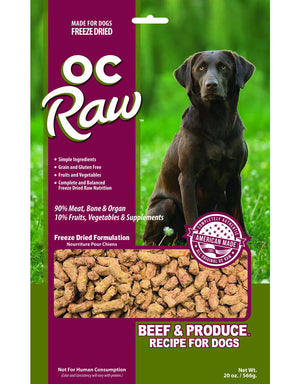 OC Raw Dog Freeze-Dried Rox Beef & Produce, 20oz