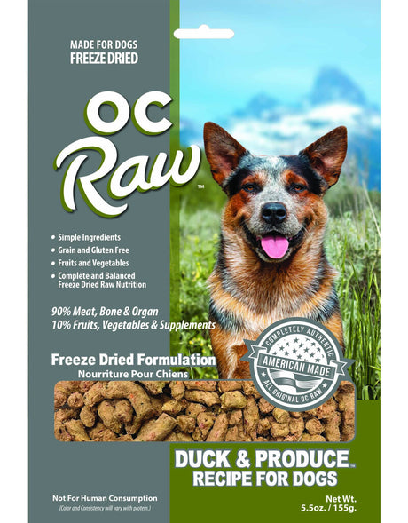OC Raw Freeze Dried Rox Duck & Produce, 5.5oz
