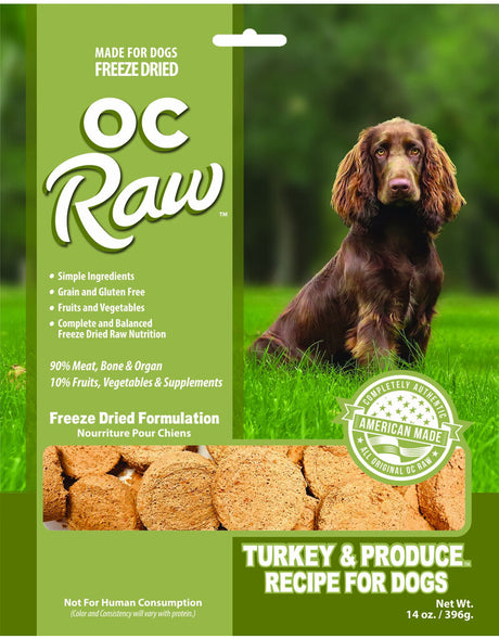 OC Raw Freeze Dried Sliders Turkey & Produce,14oz