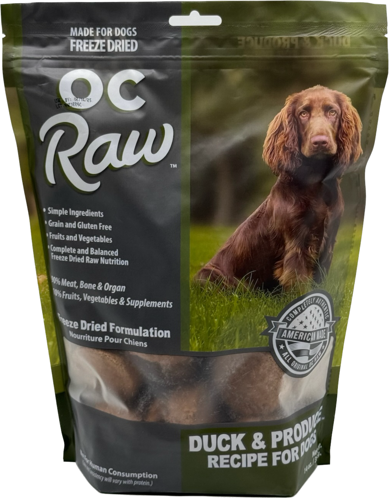OC Raw Freeze Dried Sliders Duck & Produce, 14oz