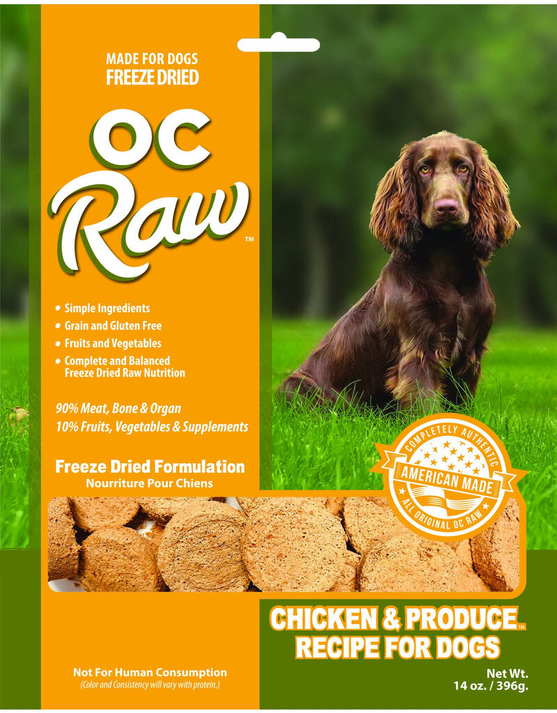 OC Raw Freeze Dried Sliders Chicken & Produce, 14oz