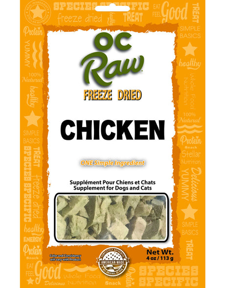 OC Raw Freeze Dried Chicken Nuggets, 4oz