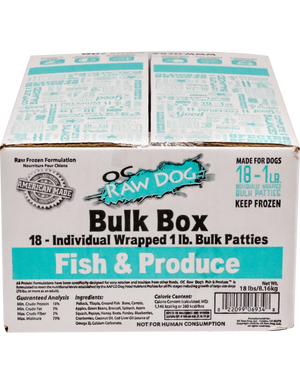 OC Raw Frozen Bulk Fish and Produce Patties,18lb box