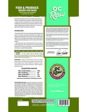 OC Raw Frozen Sliders Fish & Produce, 4lbs